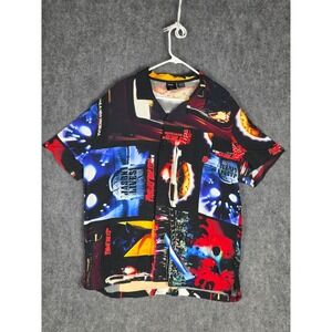 Friday the 13th Camp Crystal Lake Horror Movie‎ Graphic Button Up Shirt XXL
